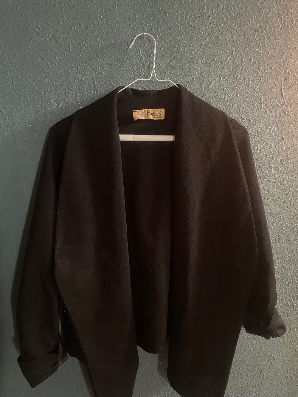 Hybrid & company Women's Black Open-Front Blazer